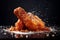 A pile of fried food sitting on table