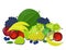 Pile of fruit on a transparent background