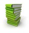 Pile of green books