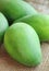 Pile green fresh mango