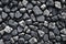 Pile of grey pebble stones for background or texture