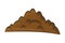 Pile of ground, heap of soil - vector illustration on w