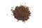 Pile heap brown soil or fertile soil for planting isolated on white background.