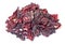 Pile of Hibiscus tea isolated on wite