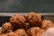 PILE OF INDIAN CHINESE DRY and crispy GOBI MANCHURIAN BALLS for cooking