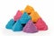 Pile of kinetic sand on white