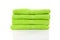 Pile of lime green towels