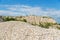 Pile of macadam stone in quarry