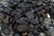 Pile of natural coal