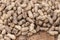 Pile of peanut in shell texture at market for food and agriculture concept design