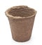 Pile peat pots for growing seedlings