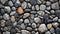 Pile of pebble stones as a background texture pattern