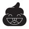 Pile of poo emoji black vector concept icon. Pile of poo emoji flat illustration, sign