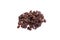 Pile of raisins over isolated background
