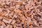 Pile red brick wallpaper background, Close up of industrial bricklayer on construction site