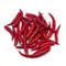 A pile of Red Serrano Chile Peppers without stalk chili pole