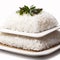 pile of rice isolated on a white background.