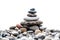 A pile of rocks sitting on top of a pile of gravel. Generative AI image.