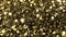 Pile of shiny golden crystals 3D rendering