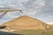 Pile of sorghum grain drying in Kansas