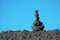 Pile Stone Balance Of Lava Rocks Against Clear Sky