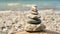 Pile of stones as a zen buddhism meditation concept