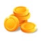 Pile of stylized coins