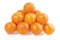 Pile of tangerines on a white background