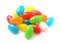 Pile of tasty bright jelly beans isolated