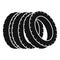 Pile of tire icon, simple style.