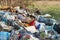 Pile of trashed dumped illegally