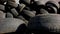 Pile of unused tires, abstract background