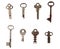 Pile of vintage keys