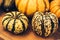 Pile of warty Halloween pumpkins