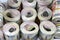 Piles and bundles rolls of Egypt money thousands of Pounds currency banknotes bills of 200 EGP LE rolled up, Egyptian money