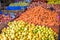 Piles of fruits and vegetables for sale