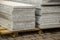 Piles of granite marble slabs.  Stone sheets for decorative construction