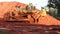 Piles of mining Bauxite in Weipa, Queensland, Australia