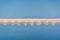 Piles of salt aligned in Salar de Uyuni Uyuni salt flats, Potosi Bolivia