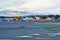 Piles of shipping containers in the Port of Anchorage in Alaska