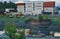 Piles of shipping containers in the Port of Anchorage in Alaska