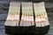 Piles and Stacks of Egypt money thousands of Pounds currency banknotes bills of 200 EGP LE, Egyptian money exchange rate and