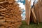 The piles of wood are placed to dry in Iringa region before ship