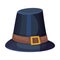 Pilgrim Hat as Thanksgiving Feast Symbol Vector Illustration