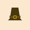 Pilgrim Hat Icon Happy Thanksgiving Day Autumn Traditional Harvest Holiday Concept