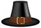 Pilgrim hat isolated. thanksgiving element
