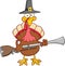 Pilgrim Turkey Bird Character With A Musket