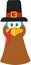 Pilgrim Turkey Head Cartoon Character