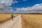 Pilgrim walk along the Camino De Santiago