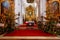 Pilgrimage church sanctuary background festive Christmas decoration